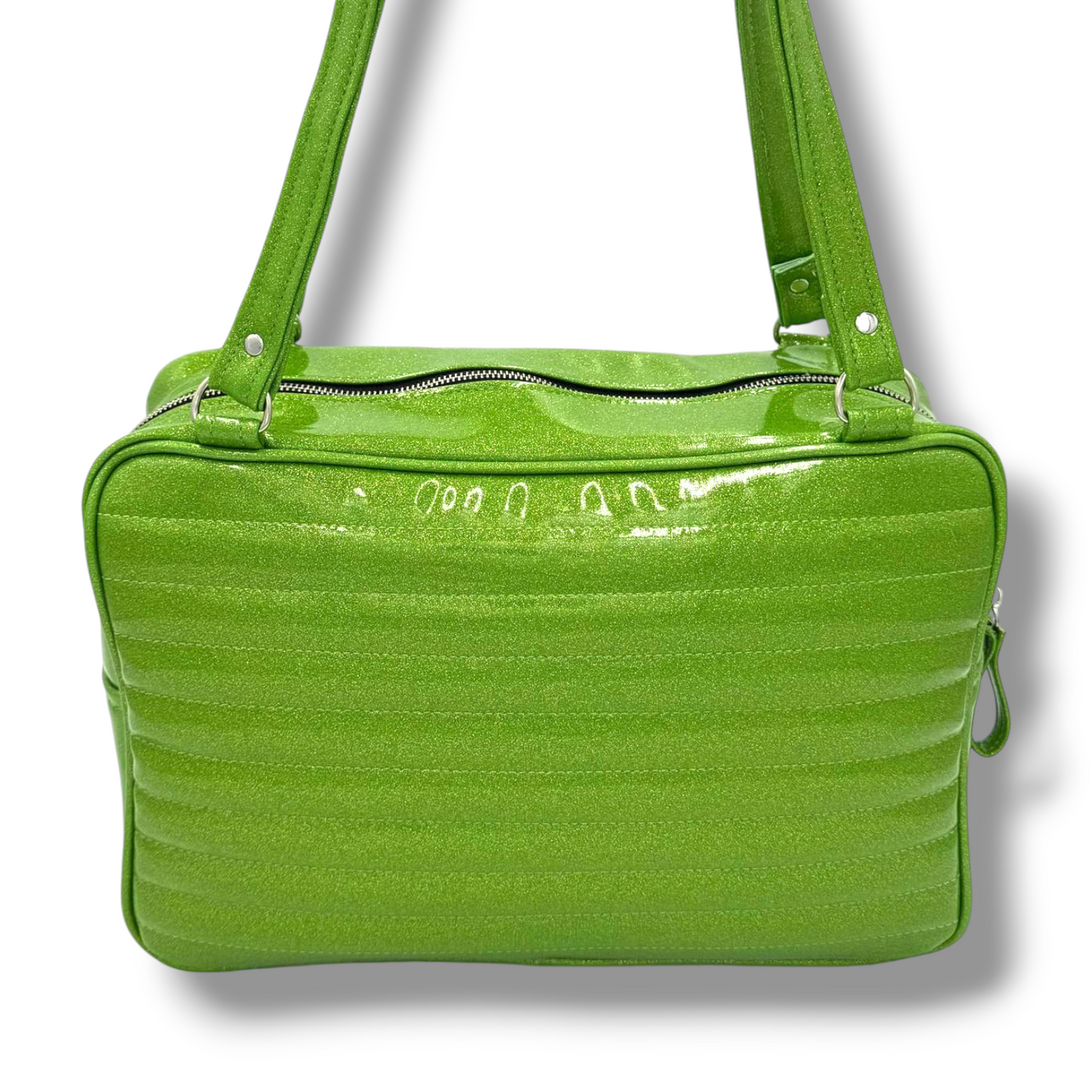 Limited Edition Virgin Mary Bag - Mexican Blanket / Lime Green - Leopard Lining