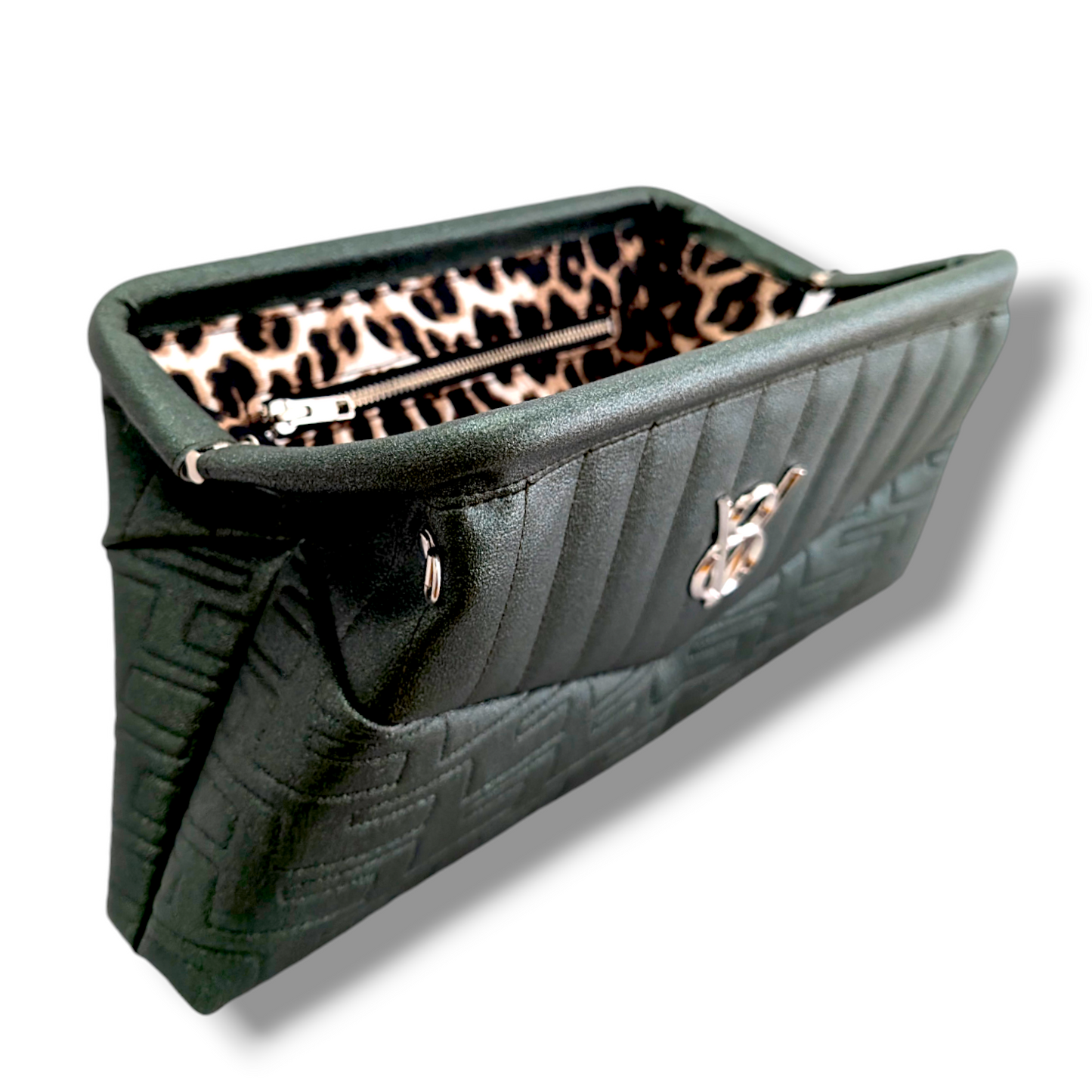 Lucille V8 Clutch Bag - Atomic Moss Green / Moss Green Pearl - Leopard Lining